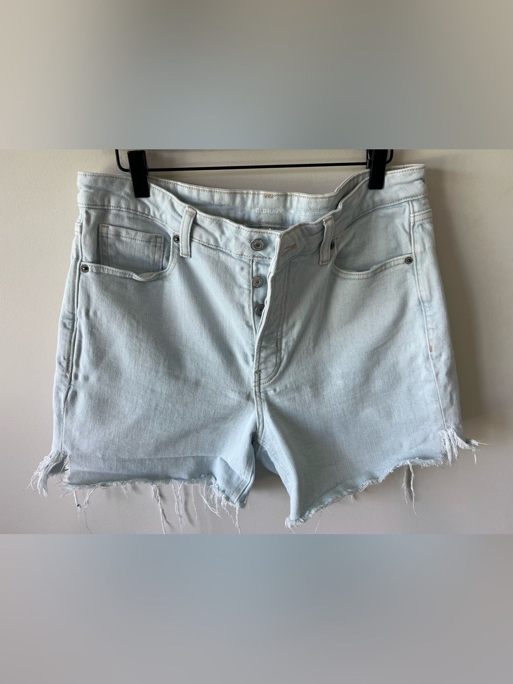 Old Navy Light Blue O.G. Straight Cut Off Jean Shorts Buttonfly